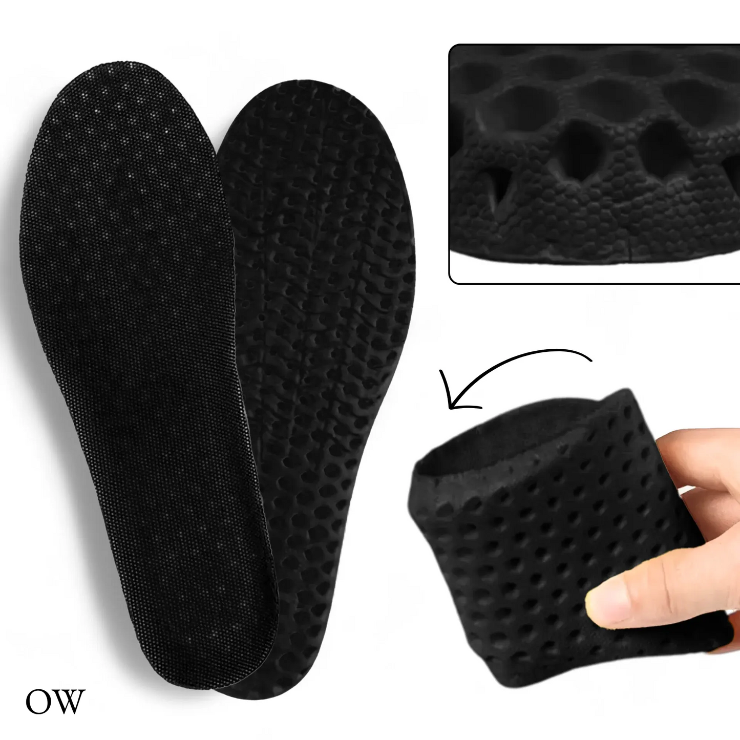 Breathable Comfort Insoles - Lightweight, Supportive, and Foot-freshening