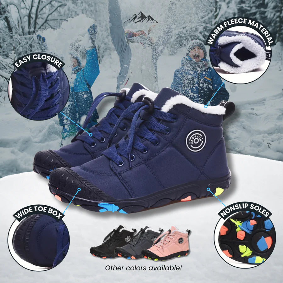 Hike Kids - Waterproof Barefoot Winter Shoes for Kids